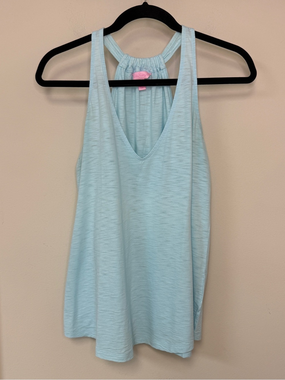 Lilly Pulitzer: Women's Light Blue V-Neck Knit Racerback Tank, Size M